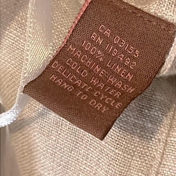 NWT April Cornell Natural Villa 100% Linen Pants Sz XXS Vacation Beach Old Money - Picture 8 of 8